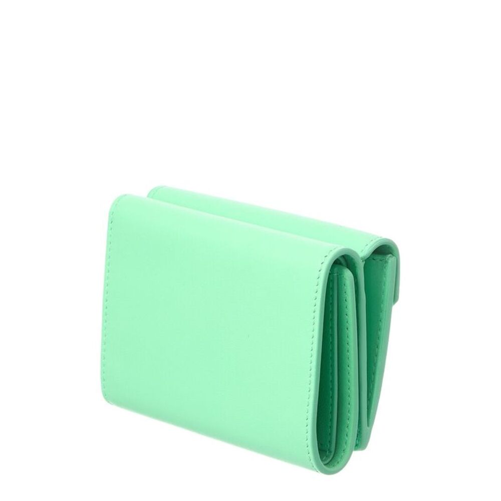 Balenciaga Logo Mini Leather Card Holder, Green - Picture 2 of 4